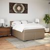 vidaXL Box Spring Bed with Mattress Cappuccino 160x200 cm Faux Leather