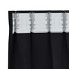 vidaXL Blackout Curtains with Rings 2 pcs Black 245 x 140 cm Polyester