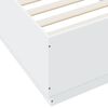 vidaXL Bed Frame with LED without Mattress White 100x200 cm