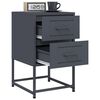 vidaXL Bedside Cabinets 2 pcs Anthracite 36x39x60.5 cm Steel