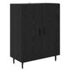 vidaXL Highboard 2 pcs Black Oak Engineered Wood and Glass