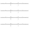 vidaXL Sliding Door Hardware Kit 400 cm Stainless Steel Silver