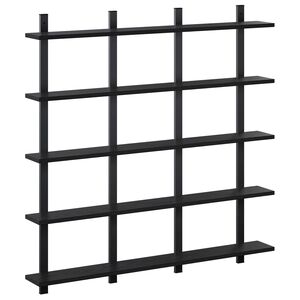 vidaXL Wall Shelf Black Oak 102 x 13.5 x 102 cm Engineered Wood