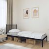 vidaXL Metal Bed Frame without Mattress with Headboard Black 90x190cm