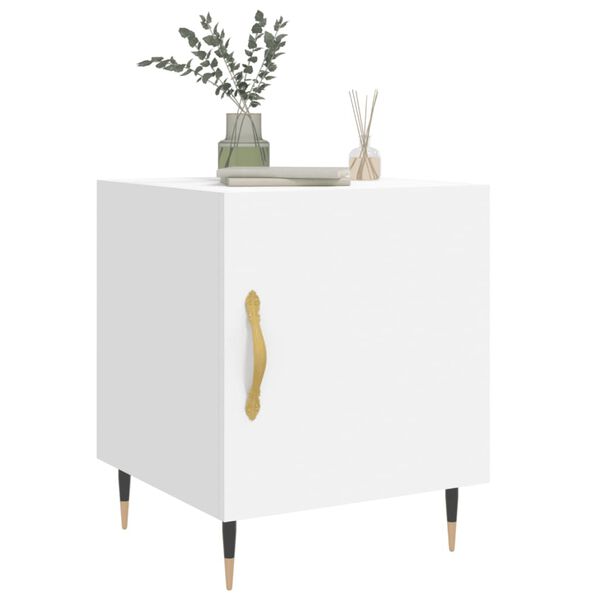 vidaXL Bedside Cabinets 2 pcs White 40x40x50 cm Engineered Wood