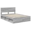 vidaXL Bed Frame Grey Sonoma 160 x 200 cm Engineered wood