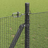 vidaXL Fence Post Grey 25 x 1.4 m (25 x 25 mm mesh) Steel and PVC