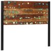 vidaXL Headboard 120 cm Solid Wood Reclaimed and Iron