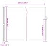 vidaXL Retractable Side Awning Brown 180x500 cm