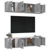 vidaXL 6 Piece TV Cabinet Set Concrete Grey Engineered Wood
