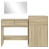 vidaXL 3 Piece Dressing Table Set Sonoma Oak Engineered Wood