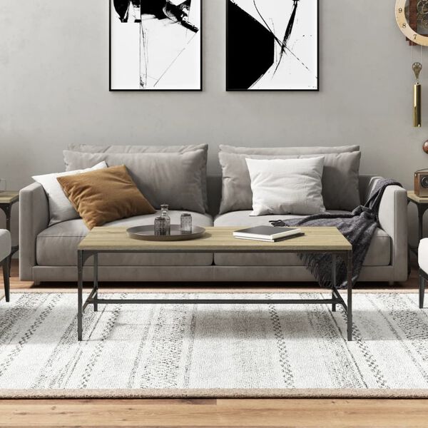 vidaXL Coffee Table Sonoma Oak 100x50x35 cm Engineered Wood