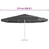 vidaXL Replacement Fabric for Outdoor Parasol Anthracite 515 cm