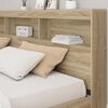 vidaXL Bookcase Bed with Shelf Sonoma oak 180 x 200 cm Engineered wood