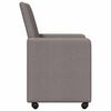 vidaXL Dining Chairs with Wheels 2 pcs Taupe 57 x 66 x 94 cm Fabric
