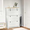 vidaXL Shoe Cabinet Corona White 99 x 32 x 138 cm Solid Pine Wood
