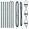 vidaXL Fence Post 7 pcs Green Steel