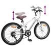vidaXL Mountain Bike 24'' 6-Speed for 8-12 Years Old White