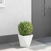 vidaXL Planter White 30 x 30 x 30 cm Steel