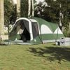 vidaXL Family Tent Tunnel 8-Person Green Waterproof