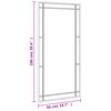 vidaXL Wall Mirror Black 50x100 cm Rectangle Iron