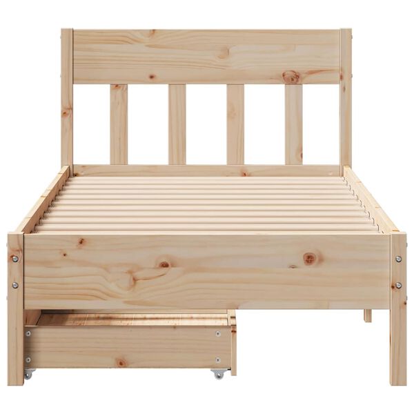 vidaXL Bed Frame without Mattress 90x200 cm Solid Wood Pine