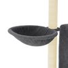 vidaXL Cat Tree with Sisal Scratching Posts Dark Grey 96.5 cm
