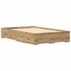 vidaXL Bed Frame with Drawer Artisan Oak 120 x 200 cm Engineered Wood