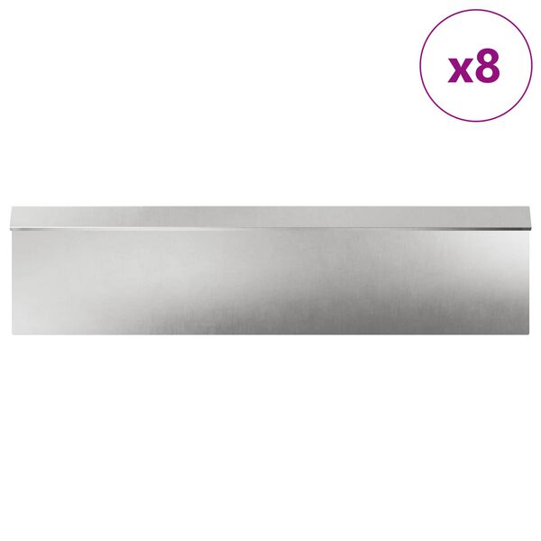 vidaXL Snail Fences 12 pcs Silver Stainless Steel