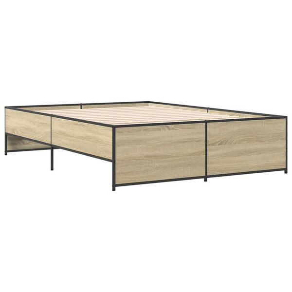 vidaXL Bed Frame without Mattress Sonoma Oak 120x200 cm