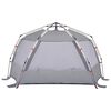 vidaXL Beach Tent 3-Person Grey Quick Release Waterproof