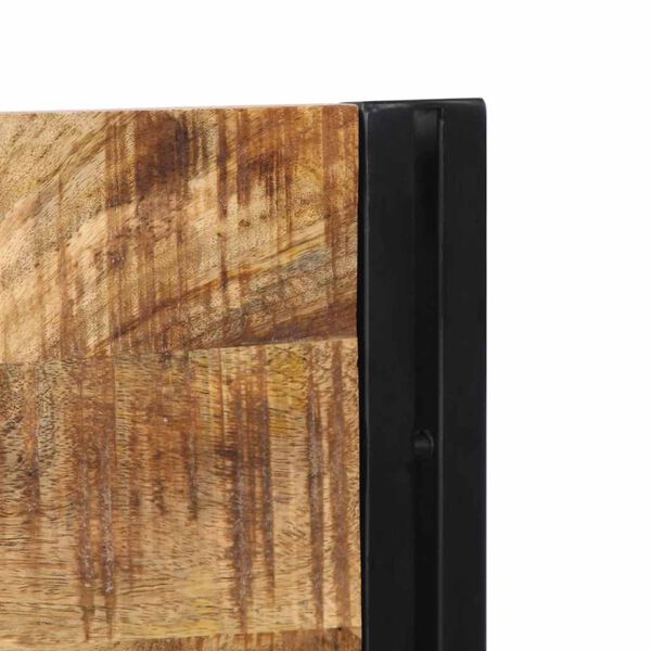 vidaXL Headboard 200 cm Solid Wood Mango and Iron