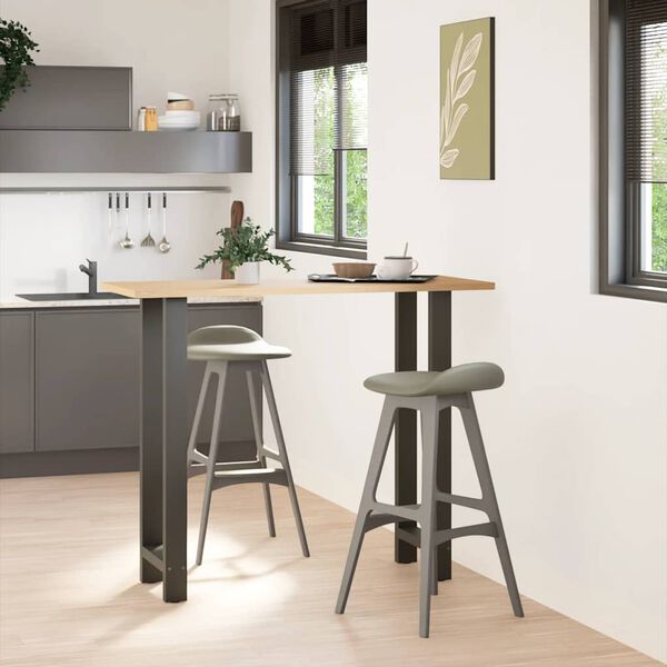 vidaXL Bar Table Legs Anthracite 2 pcs 50x(110-111) cm Steel