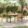 vidaXL Garden Dining Set 5 pcs Grey and Brown Poly Rattan
