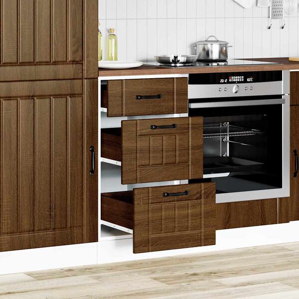 vidaXL Kitchen Base Cabinet Lucca Brown Oak Engineered Wood