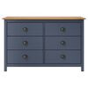 vidaXL Sideboard Hill Grey 125x40x80 cm Solid Pine Wood