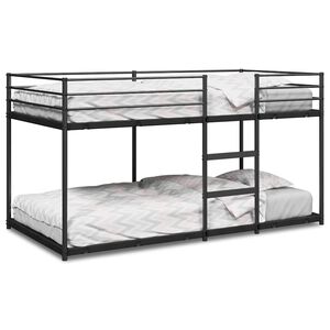vidaXL Bunk Bed without Mattress Black 90x190 cm Steel