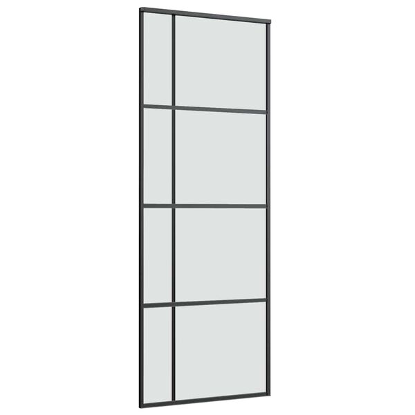 vidaXL Sliding Door with Hardware Set 76x205 cm ESG Glass&Aluminium