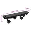 vidaXL Moving Dollies with 4 Wheels 6 pcs Black Polypropylene 170 kg
