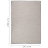 vidaXL Outdoor Flatweave Rug 140x200 cm Light Grey