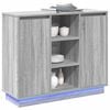 vidaXL LED Sideboard Grey Sonoma 90 x 32 x 75 cm Engineered Wood