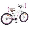 vidaXL Kids Bike 20'' for 6-11 Years Old White