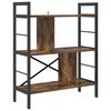 vidaXL Bookshelf 5-Tier 75 x 30 x 91 cm Engineered Wood Smoked Oak