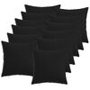 vidaXL Cushion Cover 12 pcs HEERLEN Black 40 x 40 cm