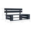 vidaXL Garden Pallet Bench Wood Black
