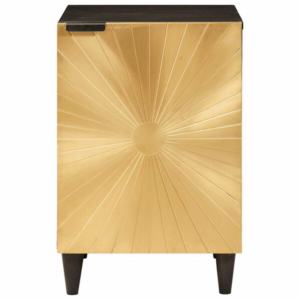 vidaXL Bathroom Cabinet with Shelf Black and Gold 38 x 33 x 58 cm