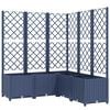 vidaXL Garden Planter with Trellis Blue Grey 120x120x136 cm PP
