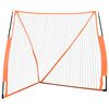 vidaXL Portable Baseball Net Orange&Black 183x182x183cm Steel&Polyester