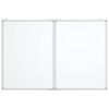 vidaXL Magnetic Whiteboard Foldable 120x100x1.7 cm Aluminium