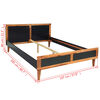 vidaXL Bed Frame without Mattress Black Solid Acacia Wood 140x200 cm